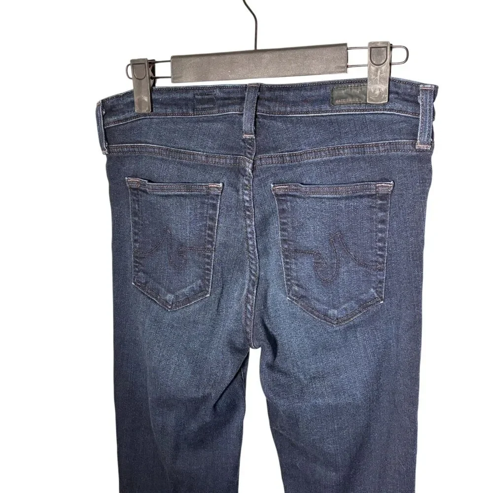 AG Adriano Goldschmied The Prima Mid Rise Cigarette Sz 27R Dark Wash Skinny Jean - Picture 5 of 9